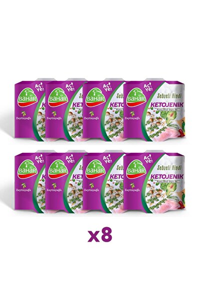 Bahar Hindi Pişmiş Hindi Sebzeli Ketojenik 155g x 8 Adet