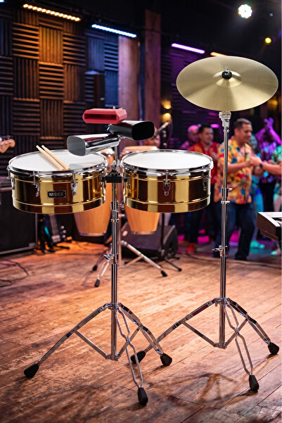Midex DRM-21 Latin Perküsyon Timbal Seti (Stand Zil Cowbell Dahil)
