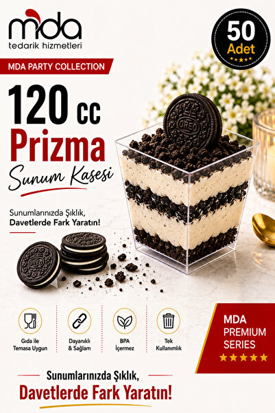 SMARTPACK 120 cc Prizma Sunum Kasesi 50 adet