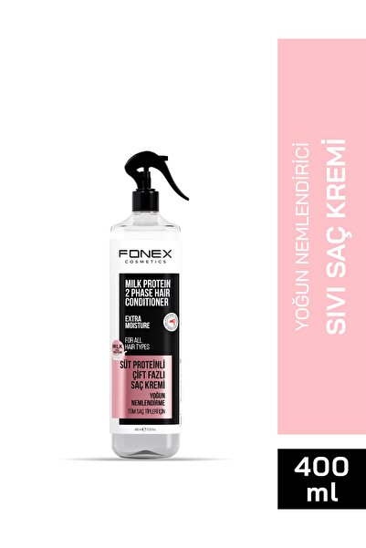 Fonex Çift Fazlı Sıvı Saç Kremi Süt Protein 400 ML