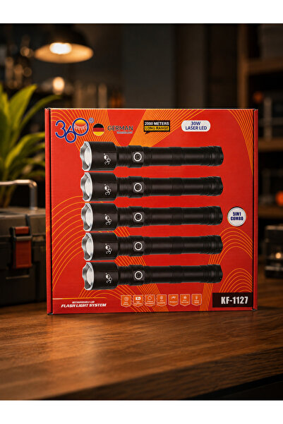 360 Rechargeable LED flash light 5 in one 8000 mAh bettery