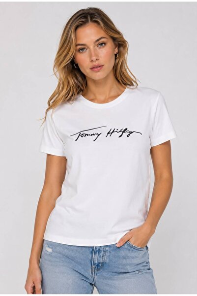 Tommy Hilfiger Kadın Nakışlı T-Shirt