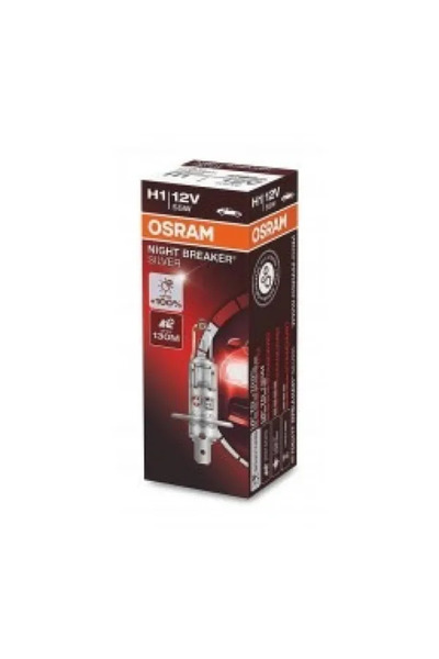 Osram Bec auto cu halogen Night Breaker Silver +100% H1 55W 12V 64150NBS