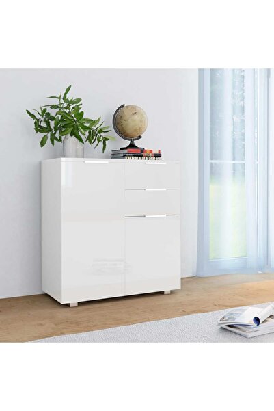 Concept Servantă, alb extralucios, 71x35x76 cm, PAL