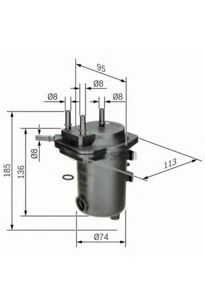 Bosch Filtru de combustibil 0 450 907 012