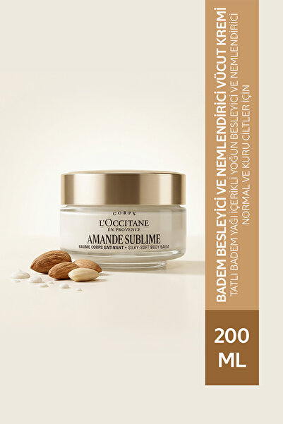 L'Occitane Badem Besleyici ve Nemlendirici Vücut Kremi, Normal ve Kuru Ciltle...