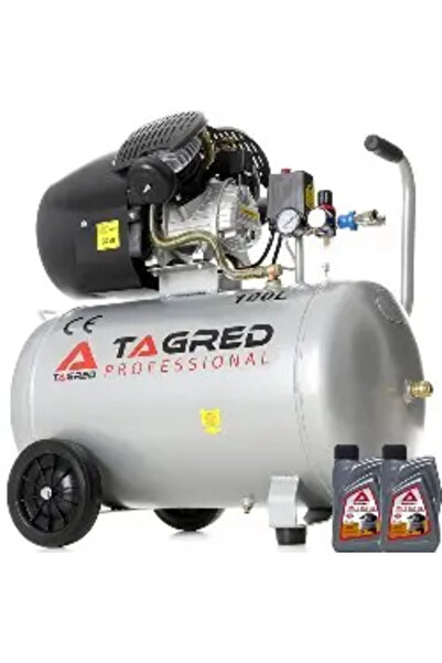 Tagred Professional Compresor de aer cu ulei Tagred TA361, 100L, 10 bar, 2 pi...