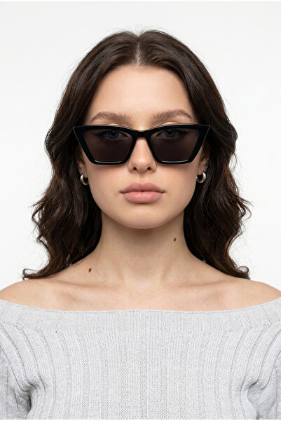 Houseofeyeris Sablea Black Frame Wing Cat-Eye / Rectangle Sunglasses – Black ...
