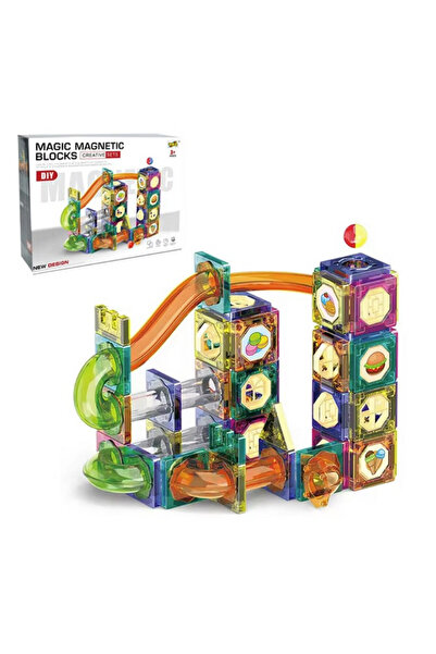 OEM Set de construcție magnetic cu pistă pentru bile, 94 piese