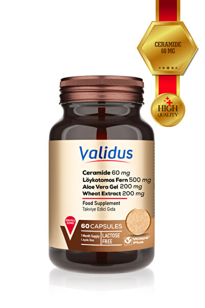 Validus Ceramide 60 mg + Löykotomos Fern 500 mg + Aloe Vera Gel 200 mg + Whea...