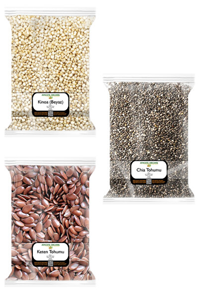 Zencefil Organik 3x170 Gr. Chia Tohumu Keten Tohumu Beyaz Kinoa 170'şer Gram ...