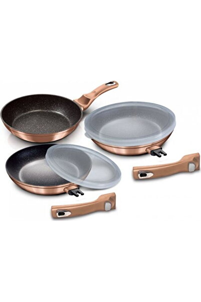 Berlinger Haus Set tigai cu maner detasabil (5 piese) Rose Gold Metallic Line...