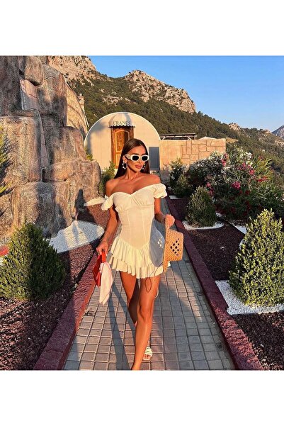 La Sarta Whitley Beyaz Şort Etek Tulum