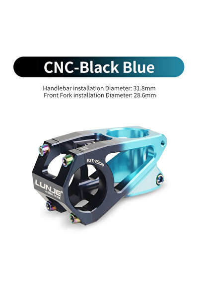 tur bike Mavi Siyah Lunje Gidon Boğazı 31.8 Mm