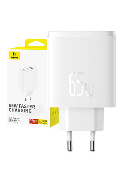 Baseus Cube Pro 65W 2X USB-C USB-A - Alb
