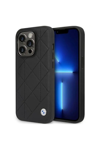 BMW Husă BMHCP14L22RQDK iPhone 14 Pro 6.1 "   Negru/negru Piele matlasată