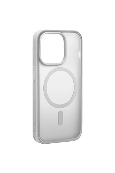 Puro Θήκη Σιλικόνης MagSafe Ντεγκραντέ για iPhone 15 Pro Max - Ασημί