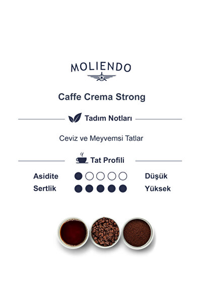 Moliendo Finest Coffee Professional Caffe Crema Strong (Çekirdek Kahve) 1000 g