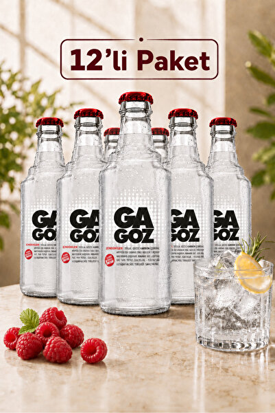 GA GOZ Gazoz Frambuaz Aromalı - Özgün Tat & Matrak Asit 250 ml X 12'li Paket
