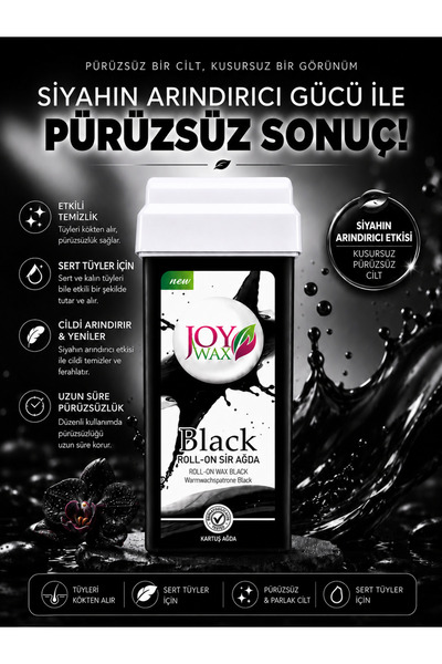 JOYWAX Joy Wax Kartuş Agda Black 100ml 2mt Bez
