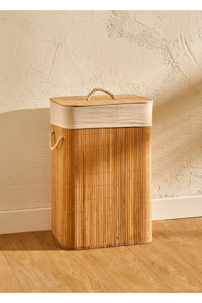 Bella Maison Fonte Bambu Çamaşır Sepeti Naturel (40x30x61 cm)