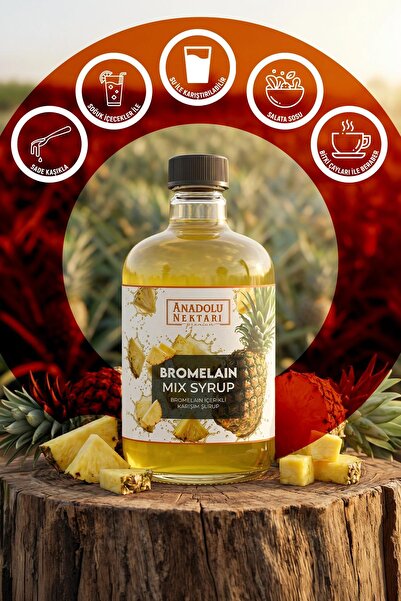 Anadolu Nektarı Bromelain mix syrup 750 ml Ananas içeren Detox Şurubu