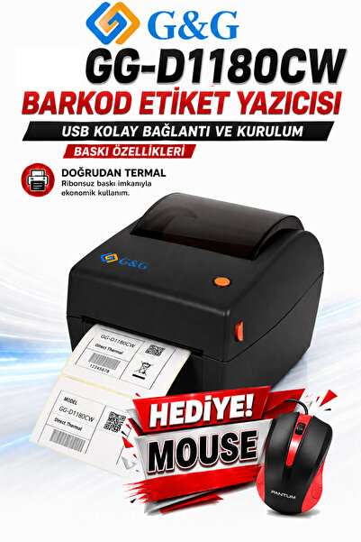 G&G GG-D1180CW Barkod Etiket Yazıcı ( Termal Yazıcı )