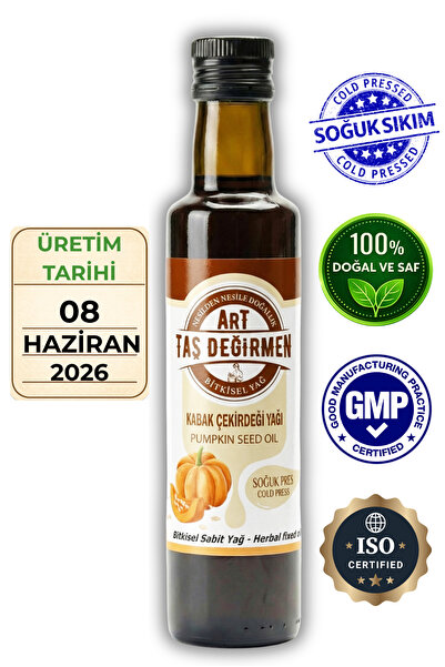 Art Taş Değirmen Soğuk Sıkım %100 Saf Doğal Kabak Çekirdeği Yağı [250 Ml]