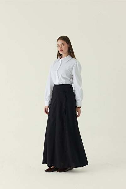 ZÜLAYS خياطة مفصلة تنورة سوداء