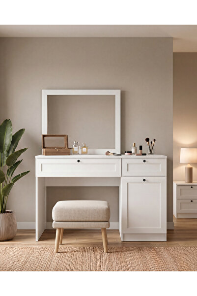 SARMOBİ Terra Makyaj Masası 120 x 97 x 41 cm - Modern Tasarım