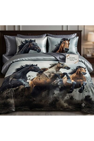 Elmas Dizayn Special Design Premium 240X260 cm Double Duvet Cover Set Cotton ...