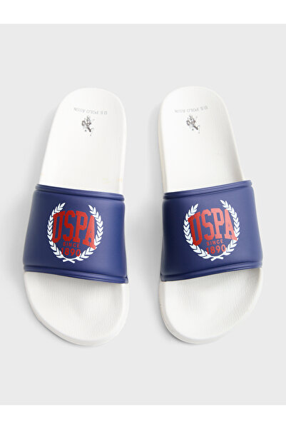 U.S. Polo Assn. U.S.Polo Assn Kalkan Glb 4Fx White Navy Blue Daily Sports Bea...