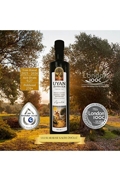UYAN ZEYTİNCİLİK AYVALIK ERKEN HASAT SOĞUK SIKIM NATÜREL ZEYTİNYAĞI 250 ML.