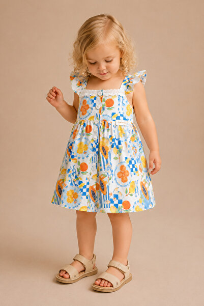 Pmini Fruit Patterned Fruity Baby Dress