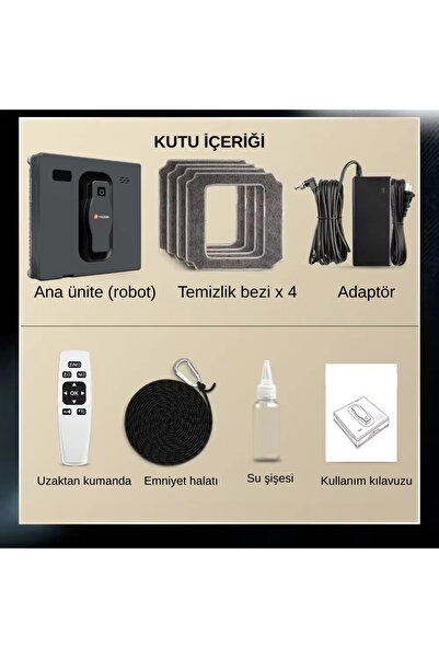 Youban SZ4-21 PureView Cam Silme Robotu Kumandalı Çift Yönlü Su Püskürtme