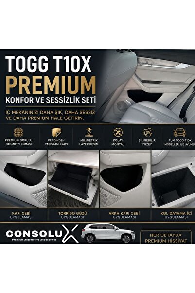 consolux TOGG T10X UYUMLU PREMİUM KONFOR İZOLASYON SETİ