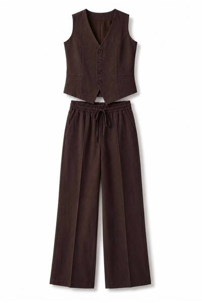 EFİL Linen Vest Set