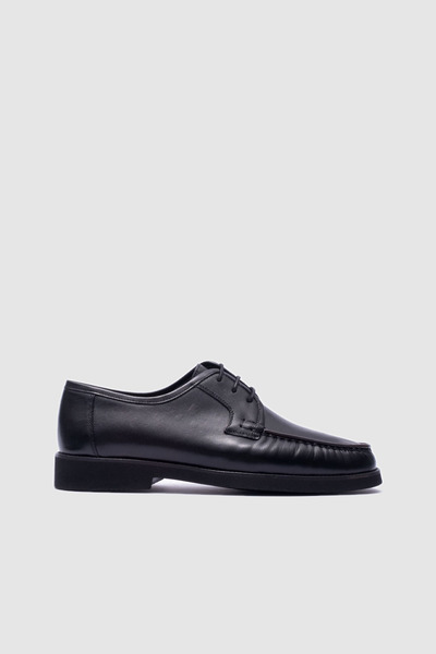 TOGO Men's Black Genuine Leather Lace-Up Rok Shoes [052278]