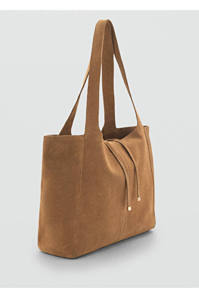 MANGO Woman Süet shopper çanta