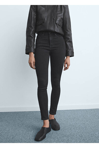 MANGO Woman Blugi skinny cu talie înaltă