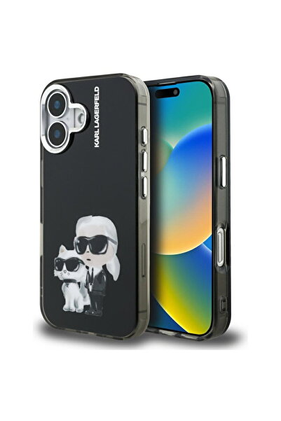 Karl Lagerfeld Case for iPhone 16 - IML Aquarelle Karl & Choupette (KLHCP16SH...