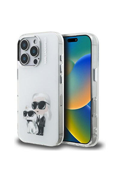 Karl Lagerfeld Husa pentru iPhone 16 Pro Max - IML Aquarelle Karl & Choupette...