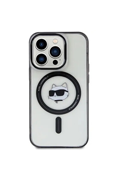 Karl Lagerfeld Husă MagSafe IML Choupette's Head pentru iPhone 15 Pro - trans...
