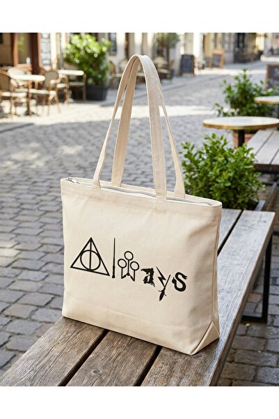 buzagi tasarım ürünleri Harry Potter Zippered Lined Gusseted Canvas Bag 35 X ...