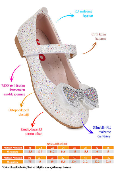 Kiko Kids Hiza Taşlı Cırtlı Kız Bebek/ Çocuk Babet Ayakkabı