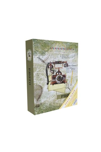 Rabsev Photo Album 10X15Cm 200 Photo Capacity Colorful Antique Telephone Pattern Memory Album