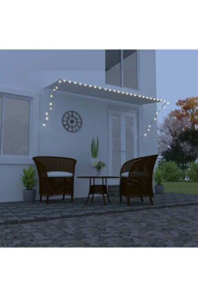 Concept Copertină retractabilă cu LED, crem, 350 x 150 cm