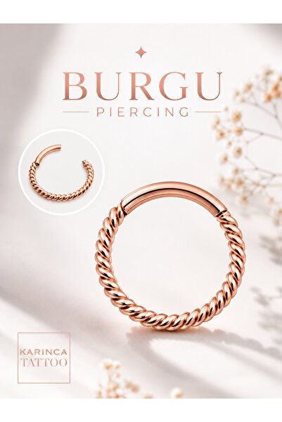 Karınca Piercing Burgu Rose Renk Halka Burun Kulak Tragus Helix Nipple Göbek ...