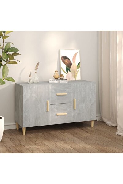 Concept Servantă, gri beton, 100x36x60 cm, lemn prelucrat