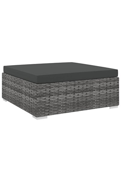 Concept Taburet modular, 1 buc., gri, poliratan, cu pernă